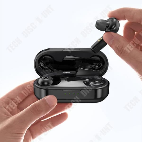 TD® Bluetooth-hörlurar Intelligent brusreducering Bluetooth V5.1 trådlös laddningsheadset Touch Design Vattentät design