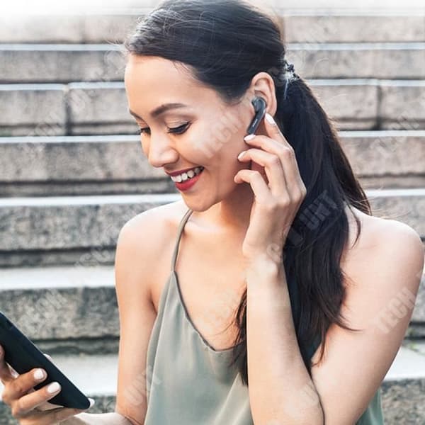 TD® Bluetooth-hörlurar Intelligent brusreducering Bluetooth V5.1 trådlös laddningsheadset Touch Design Vattentät design