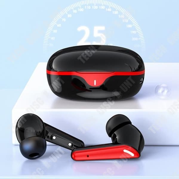 TD® trådlösa Bluetooth-hörlurar Bluetooth 5.2 Intelligent brusreducering Vattentät hörlurar med lång batteritid