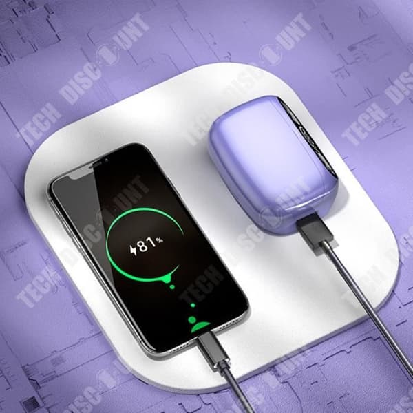TD® Trådlösa Bluetooth-hörlurar Bluetooth 5.1 Intelligent digital skärm Bullerdämpande och vattentåliga Lång batteritid