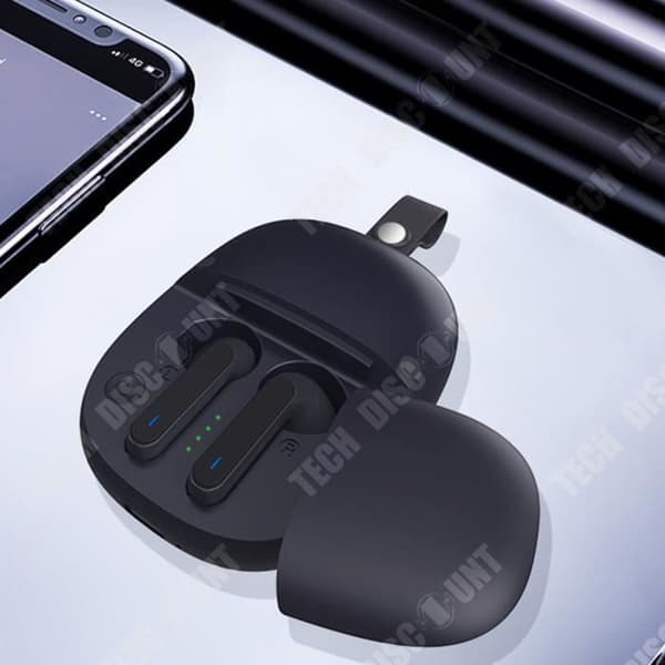 TD® Bluetooth in-ear headset Bluetooth 5.0 2-i-1 design Smart touch Noise-cancelling and waterproof Bluet-högtalare