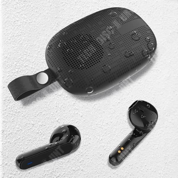 TD® Bluetooth in-ear headset Bluetooth 5.0 2-i-1 design Smart touch Noise-cancelling and waterproof Bluet-högtalare