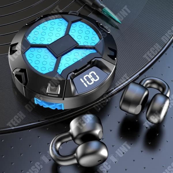 TD® Clip-on hörlurar Bluetooth 5.0 Smart Digital Display Lång batteritid Brusreducerande headset