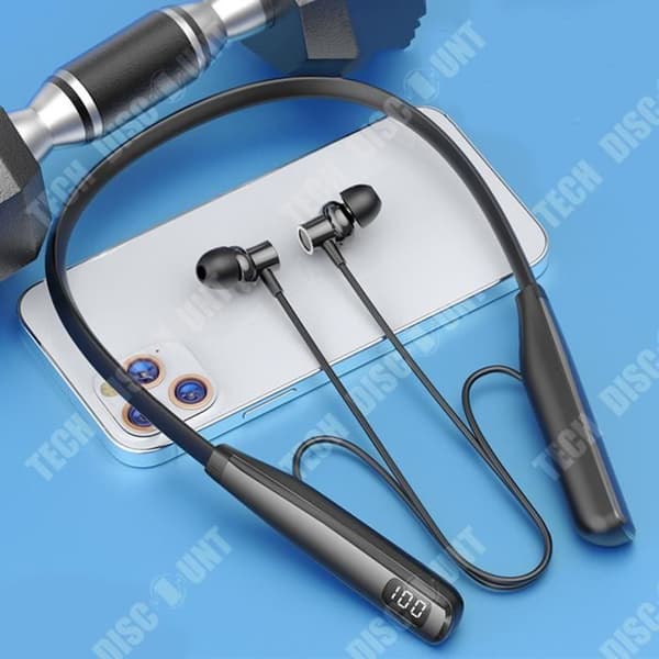 TD® White In-ear Bluetooth-hörlurar Hängande hals Sport Trådlös Lång Standby Brusreducering