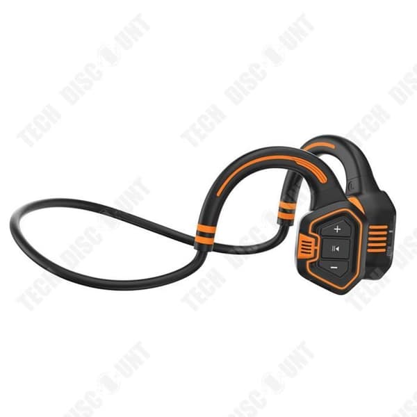 TD® Bone Conduction-hörlurar Magnetisk laddning Vattentät Inbyggd 16G-minne Bluetooth-hörlurar för sport