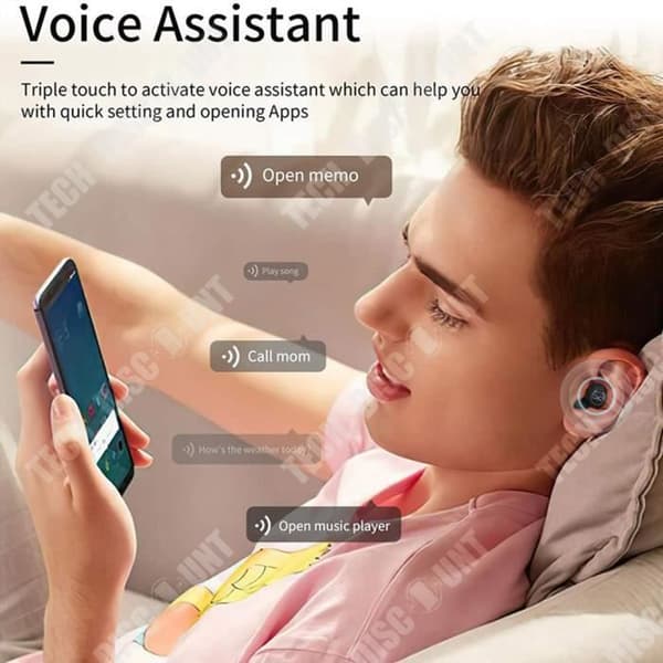 TD® Stereo Bluetooth Gaming Headset med brusreducering Stereo överföringsräckvidd 10 m Ultralätt noll latens