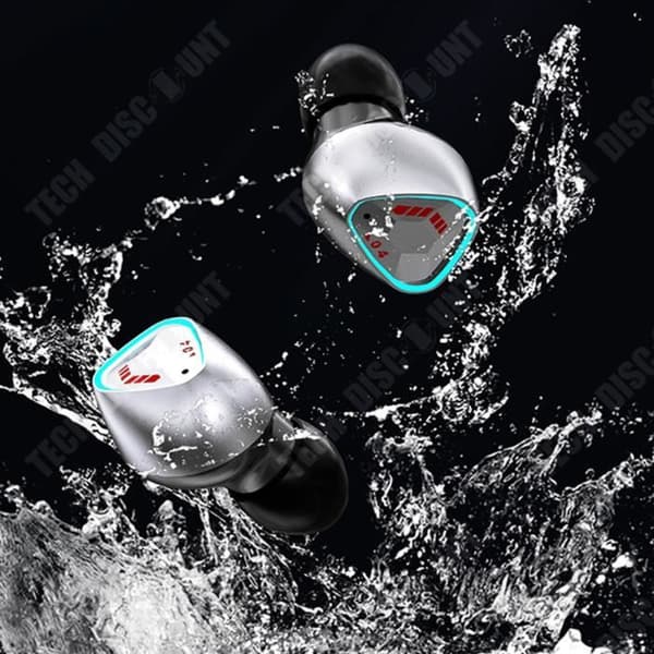 TD® Mekaniskt trådlöst Bluetooth-headset Mecha Wind Lighter Style Gaming In-Ear Dual Side Stereo Räckvidd 10m Uppladdningsbar