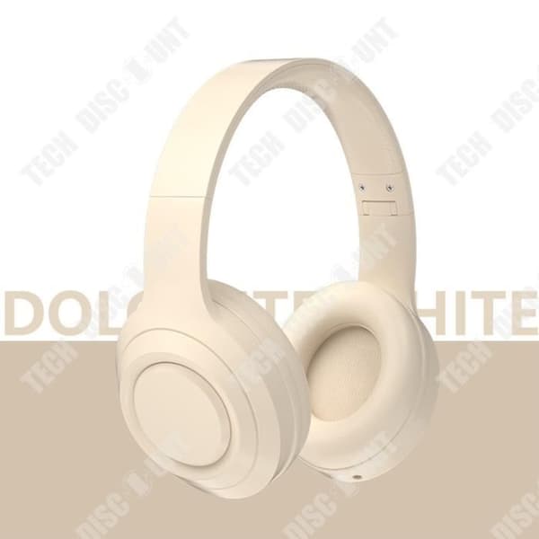 TD® Lättviktsvita Bluetooth-hörlurar Bilaterala Stereo Bluetooth Musik Aktiv brusreducerande effekt Långvarigt Headset