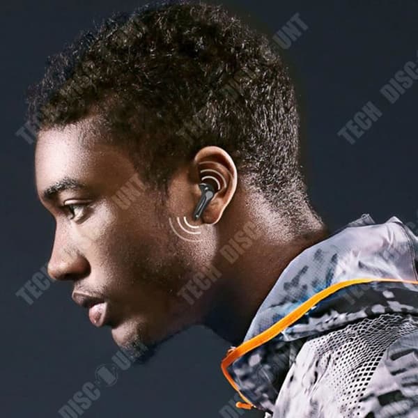 TD® trådlösa Bluetooth-hörlurar Binaural sportstereo Superlång batteritid Bluetooth-headset med låg latens