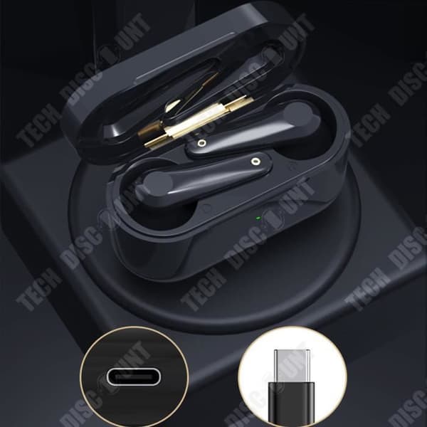 TD® trådlösa Bluetooth-hörlurar Binaural sportstereo Superlång batteritid Bluetooth-headset med låg latens