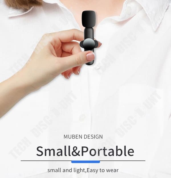 TD® Lavalier Mikrofon Dator Utomhus Live Broadcast Brusreducering Bluetooth trådlös mikrofon