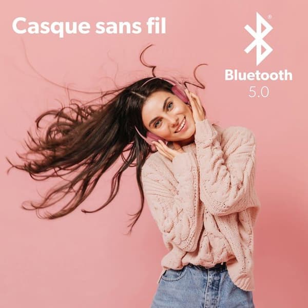 Bluetooth-hörlurar - TONALITY - Circum-aural - Rosa - Optimal komfort - Trådlös