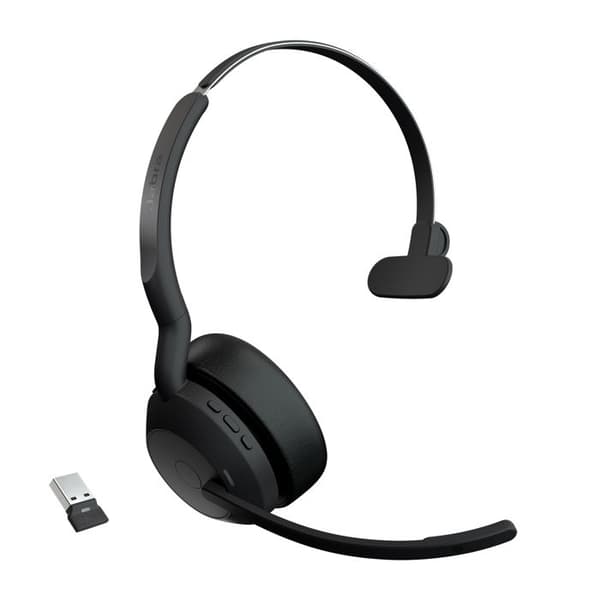 Hörlurar - Jabra - Evolve2 55 UC Mono - Bluetooth - Aktiv brusreducering - USB-A