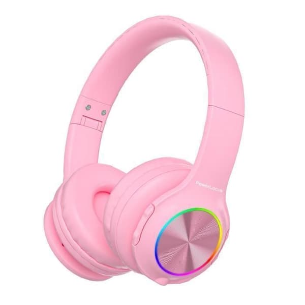 Trådlösa Bluetooth-hörlurar för barn, PowerLocus Pled - Rosa