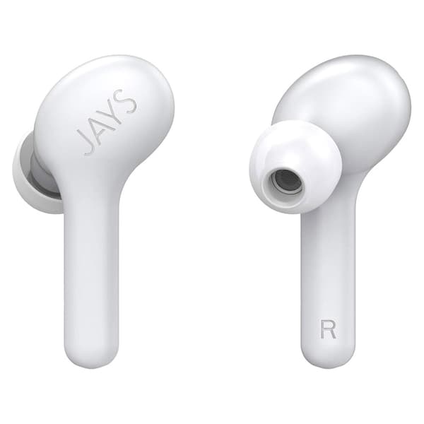 Jay's f-Five True Wireless In-ear -kuulokkeet - Bluetooth 5.0 - 18 h soittoaika - IPX-sertifioitu - valkoinen