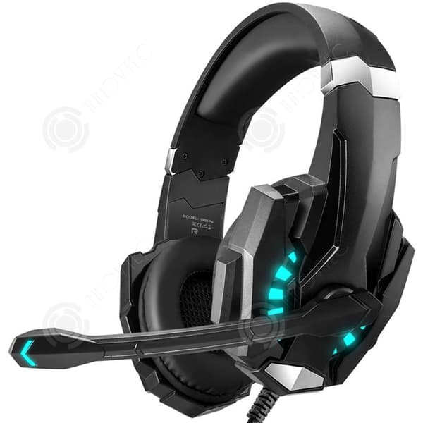 INN Gaming Headset Med Kabel LED Ljus Surround Bas med Microfon för Xbox PS4 PC Laptop Bullerreducering Svart