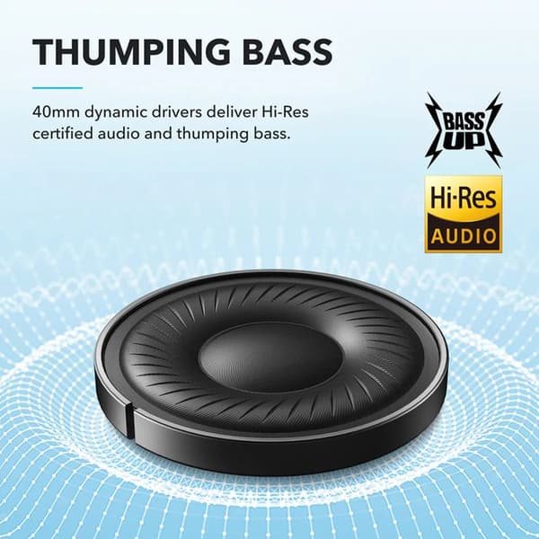 Bluetooth-hörlurar - Anker - Q20i - Aktiv brusreducering - 40 timmar - Hi-Res Audio