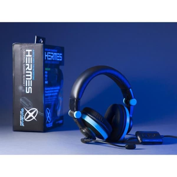 CoolBox Hermes, PC-spel, Tryckgradient, Binaural, Pannband, Svart, Vit, In-Line Control