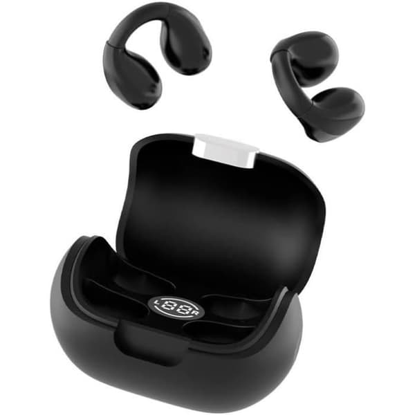 Universella Bluetooth-hörlurar - Cool Bluetooth-stereohörlurar med klämma i svart