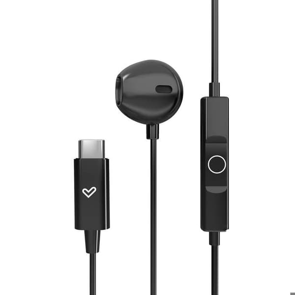 Trådbundna hörlurar - EasyPods - Typ C - Svart - In-ear - Svettresistent