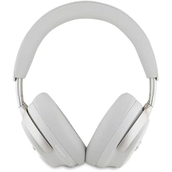Trådlös hörlur - Guess - Modell ANC/ENC - Beige PU-läder - Bluetooth 5.3 - 32h batteritid