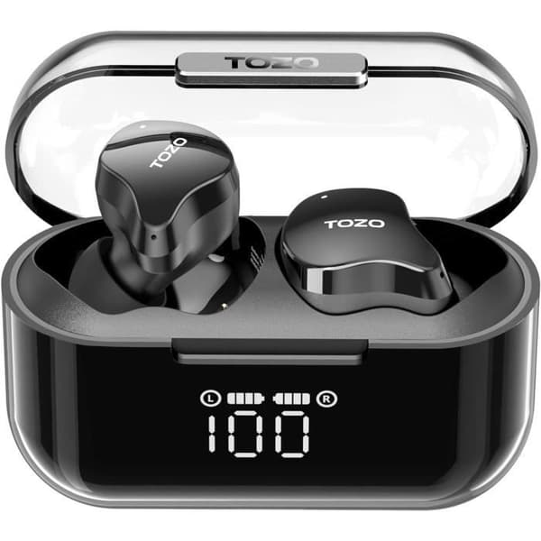 TOZO Crystal Buds Trådlösa hörlurar Bluetooth 5.3 LED Intelligent Hörlurar IPX8 Vattentåliga