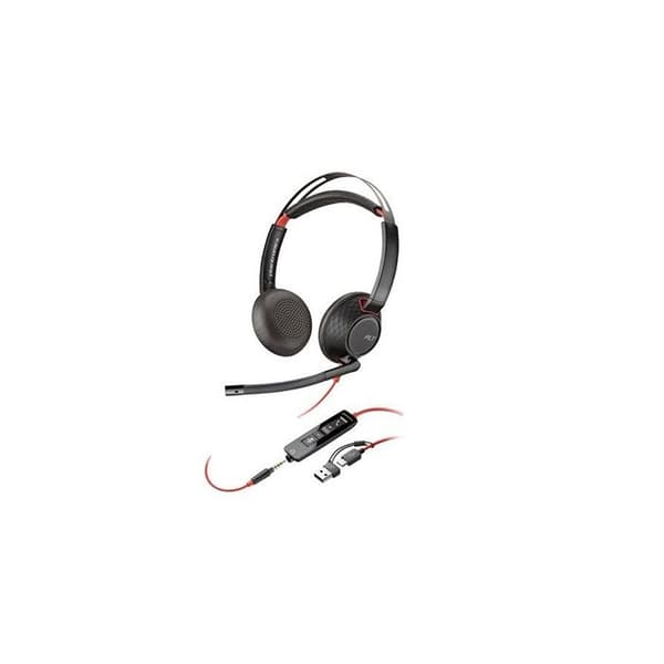 HP Poly Blackwire C5220 dator Mikro-headset supra-aural trådad Stereo svart Brusreducerande headset, vo