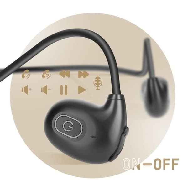 Bluetooth hörlurar med luftledning och brusreducering Inkax svart