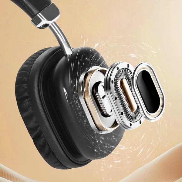 Trådlös Bluetooth-hörlur med inbyggd mikrofon svart