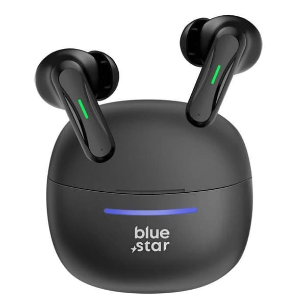 Bluetooth In-ear hörlurar Vattentåliga IPX4 Batteritid 4.5H Blue Star Svart