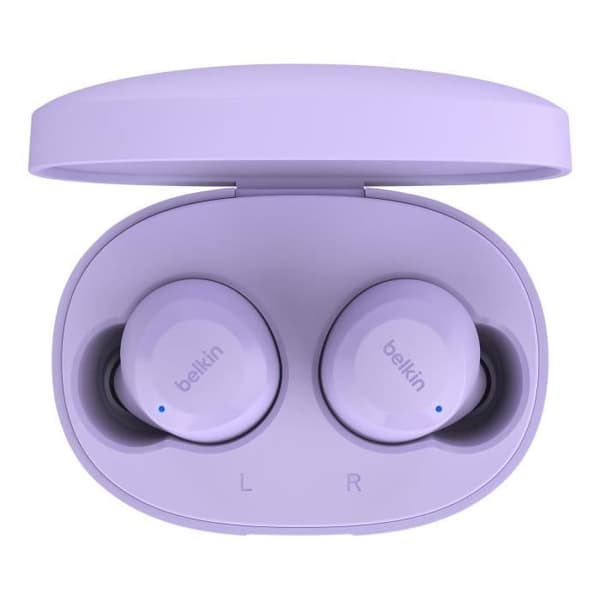 Trådlösa hörlurar Bluetooth 5.2 med touchkontroller och dubbla mikrofoner Belkin Lavendel
