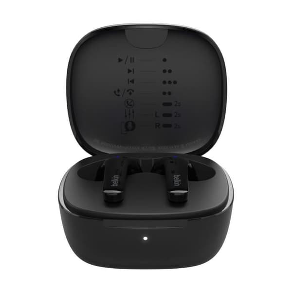 Belkin Trådlösa Hörlurar Bluetooth 5.2 Dubbel Mikrofon Brusreducering Svart