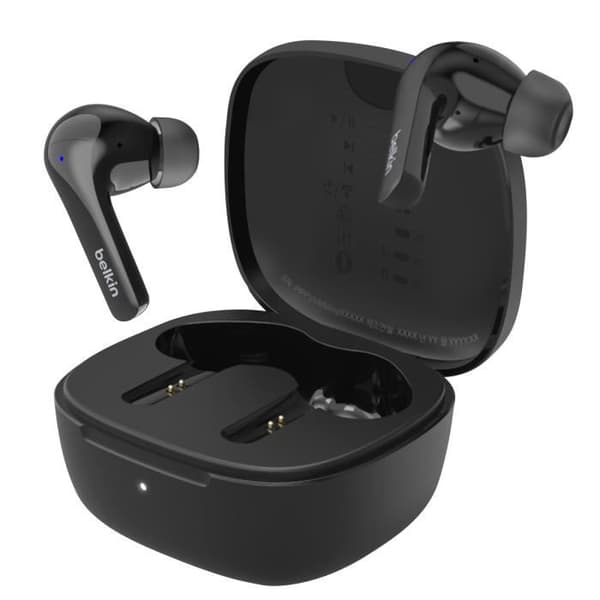 Belkin Trådlösa Hörlurar Bluetooth 5.2 Dubbel Mikrofon Brusreducering Svart