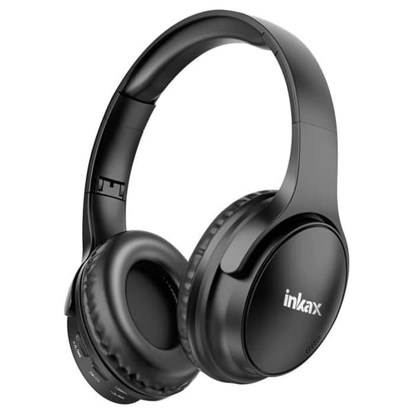 Fällbara Bluetooth-h hörlurar med inbyggd mikrofon Inkax svart