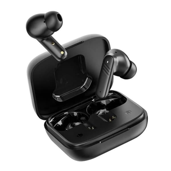 Bluetooth ANC-hörlurar med vattentåligt IPX5-fodral svart