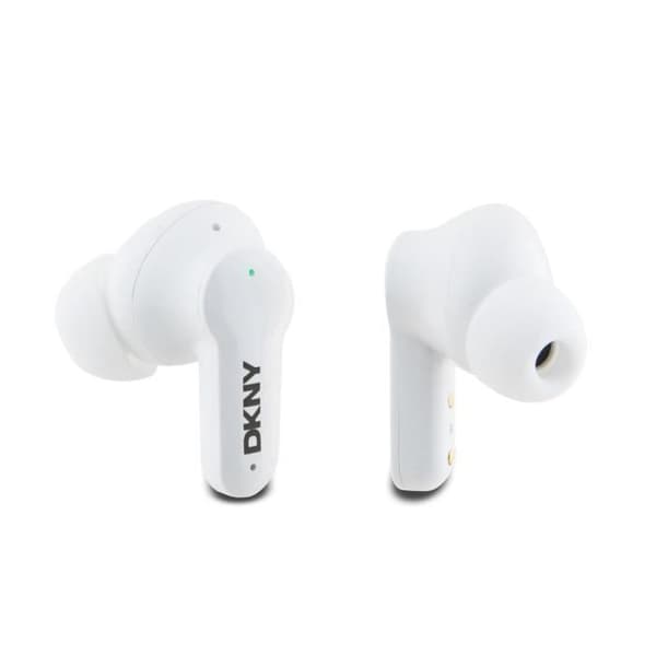 Trådlösa TWS Bluetooth 5.3 In-Ear Hörlurar 3D Rubber Matte DKNY Vit
