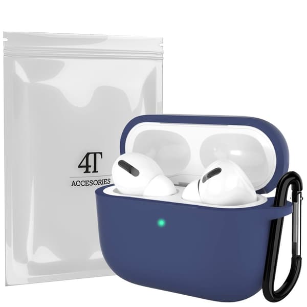 AirPods Pro 1 Silikonfodral + Cliphook - Marinblå