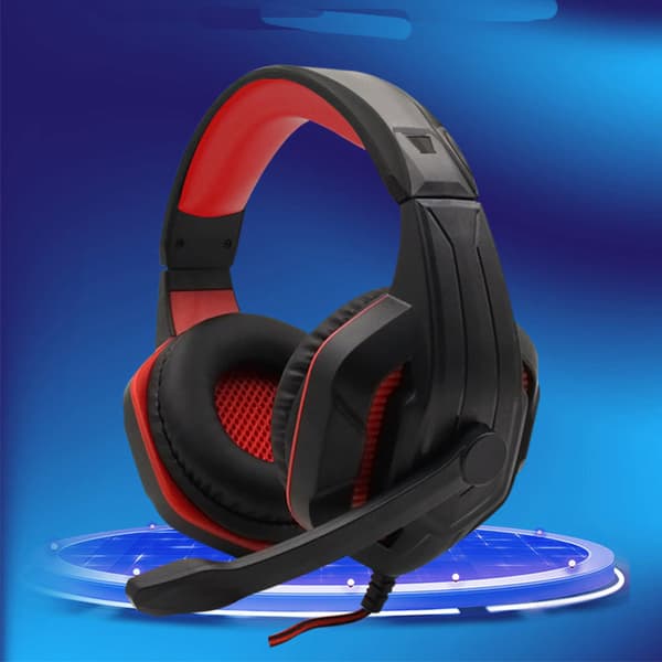 INF Rødt kablet gaming headset - Immersiv lyd og komfort