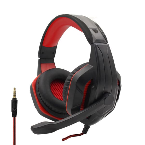 INF Rødt kablet gaming headset - Immersiv lyd og komfort