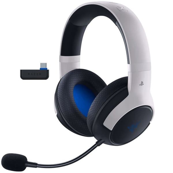 RAZER Kaira HyperSpeed - PlayStation Gaming On-ear Bluetooth Stereo headset vitt headset, volym