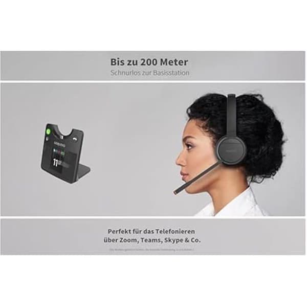 Hörlurar - GEQUDIO - GC-4 - DECT & Bluetooth - Aktiv brusreduktion - 20h batteritid