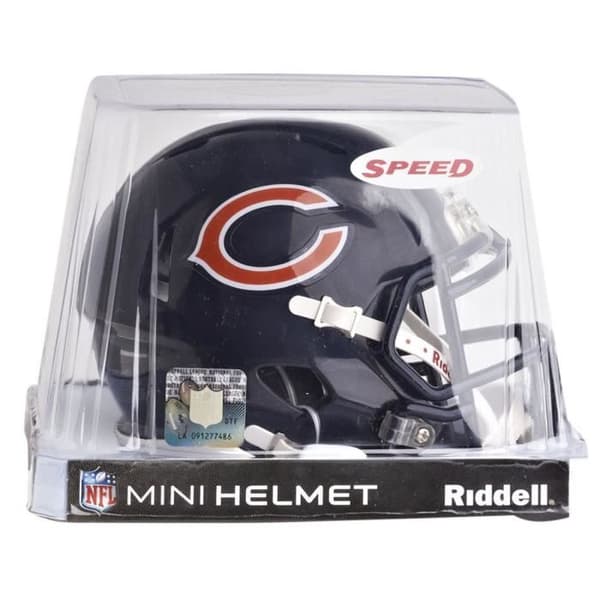 Mini Fotbollshjälm - Riddell - NFL Speed - Chicago Bears - Storlek 5 tum - Blå