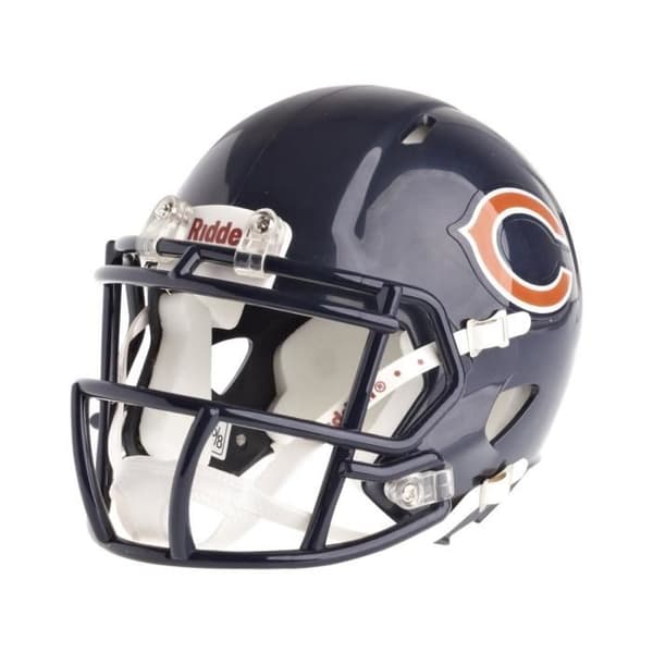 Mini Fotbollshjälm - Riddell - NFL Speed - Chicago Bears - Storlek 5 tum - Blå