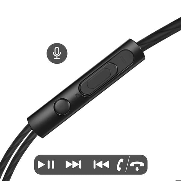 Hörlurar med 3,5 mm Jack och inbyggd mikrofon Akashi Svart