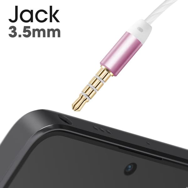Hörlurar med Jack 3,5 mm och inbyggd mikrofon Akashi Rosa