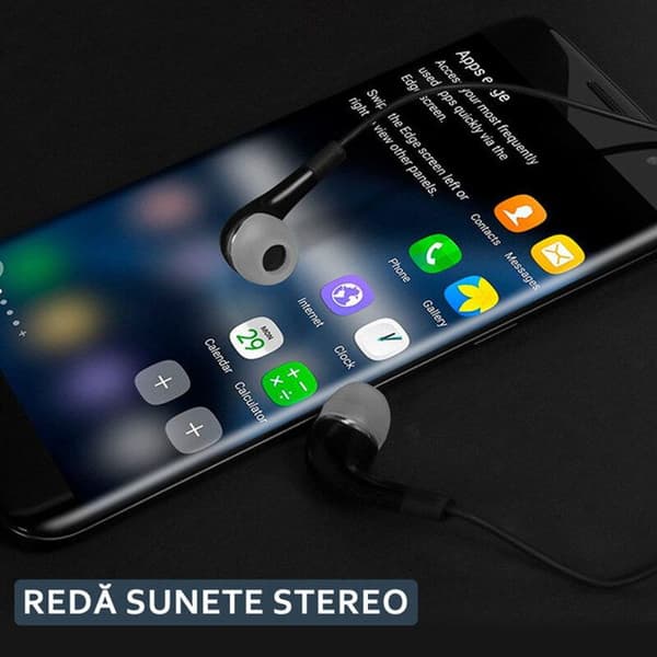 Trådbundna hörlurar (EHS64AVFBE) 3,5 mm jack, mikrofon, in-ear, 1,2 m - Samsung - Svart (lös förpackning)