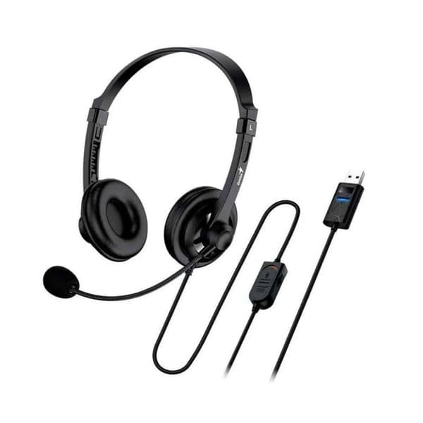 Diadema Genius Hs-230u Control de Volumen USB Centro de Llamadas
