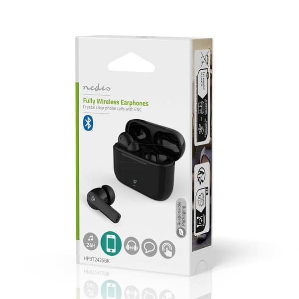 Trådlösa Bluetooth In-ear hörlurar ENC Modell HPBT2425BK Nedis Svart