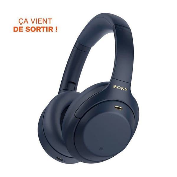Sony WH-1000XM4 BLÅ Trådlösa Bluetooth-hörlurar med aktiv brusreducering, 30 timmars batteritid, med mikrofon för telefonsamtal