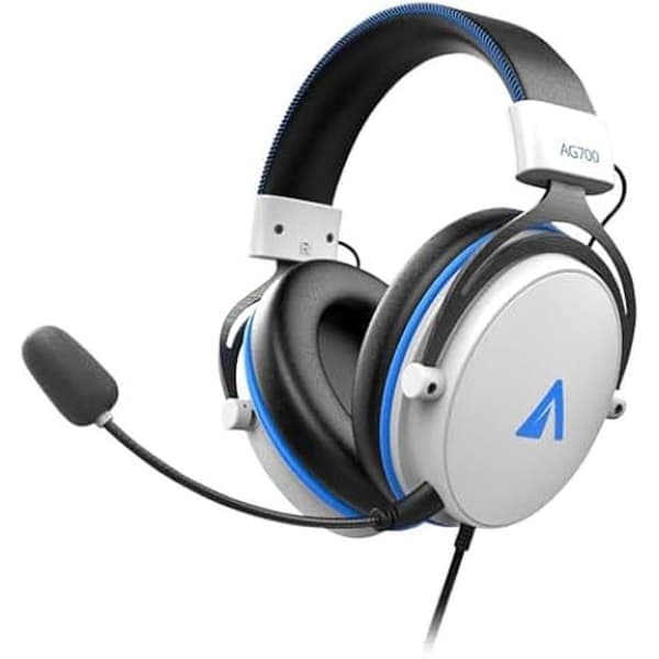 Huvudtelefoner - ABYSM - AG700 Pro - 7.1 - Trådad - Vit - Kompatibel med PS5/Xbox/Switch/PC